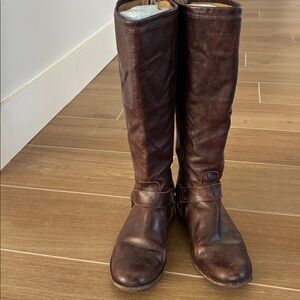 Frye Women's Brown Tall Leather Boots